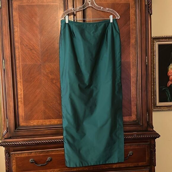 Chetta B maxi skirt- gorgeous teal green, narrow with generous slit - Picture 1 of 7